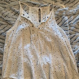 Hollister eyelet halter tank top